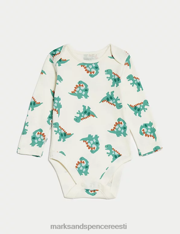 Riietus ee Marks & Spencer beebi 3pk puhtast puuvillast dinosauruse bodid ingver NZTRN7355