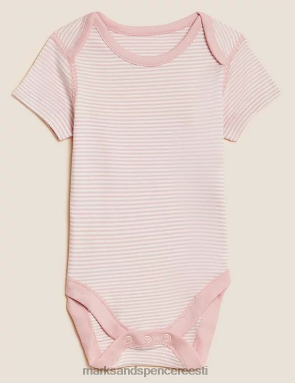 Riietus ee Marks & Spencer beebi 7pk puhtast puuvillast bodyd roosa segu NZTRN7638