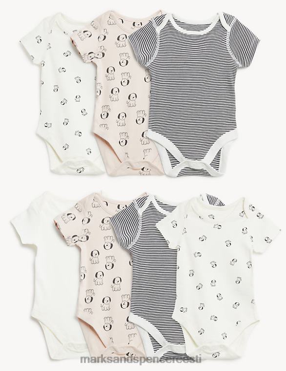 Riietus ee Marks & Spencer beebi 7pk puhtast puuvillast koera- ja triibulised bodyd mitu NZTRN8135