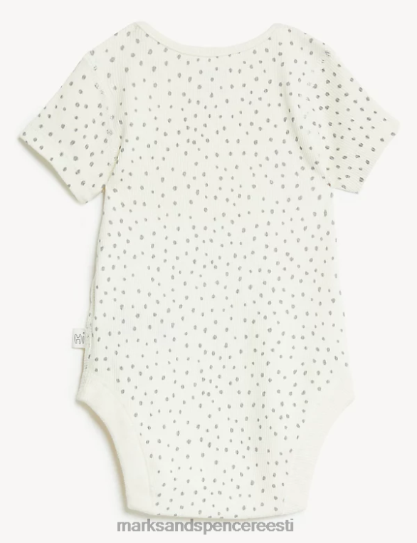 Riietus ee Marks & Spencer beebi puuvillase rikkaliku kriipsprintiga body elevandiluu segu NZTRN7416