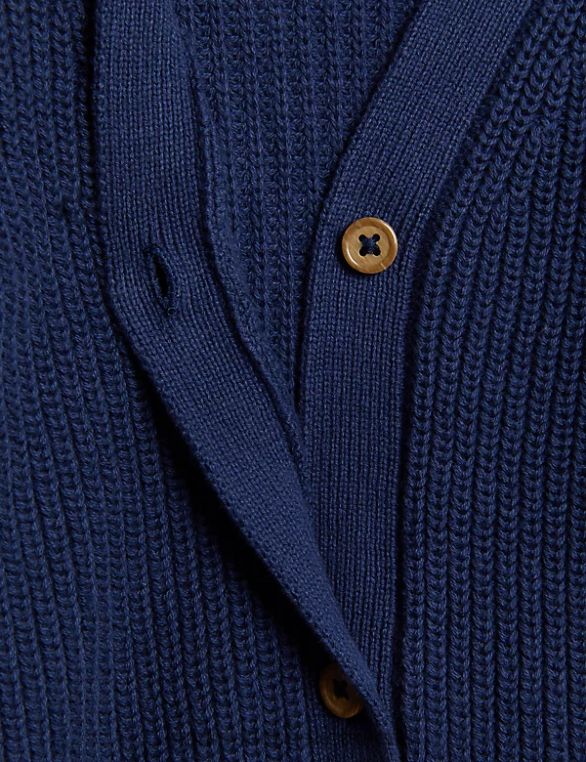 Riietus ee Marks & Spencer beebi puhtast puuvillast kootud kardigan indigo NZTRN7559