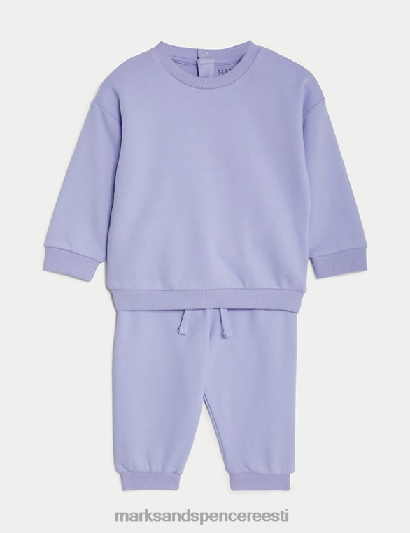 Riietus ee Marks & Spencer beebi 2 tk puuvillarikas riietus lilla NZTRN7817