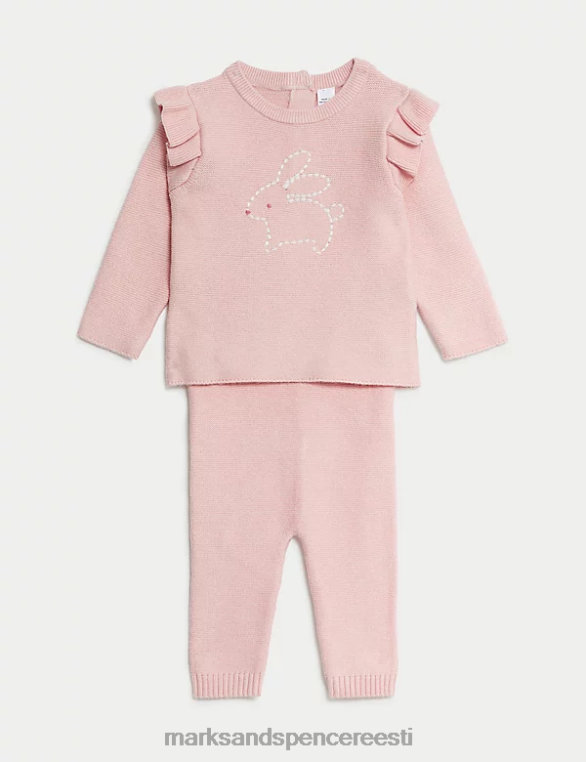 Riietus ee Marks & Spencer beebi 2tk kootud jänkukomplekt heleroosa NZTRN7654