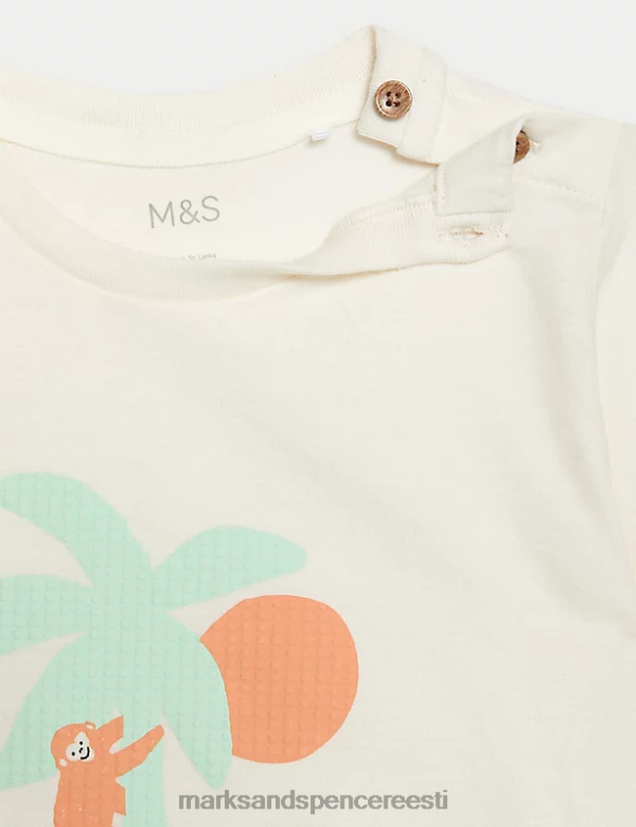 Riietus ee Marks & Spencer beebi 2tk puhtast puuvillast palmipuu komplekt mitu NZTRN7370