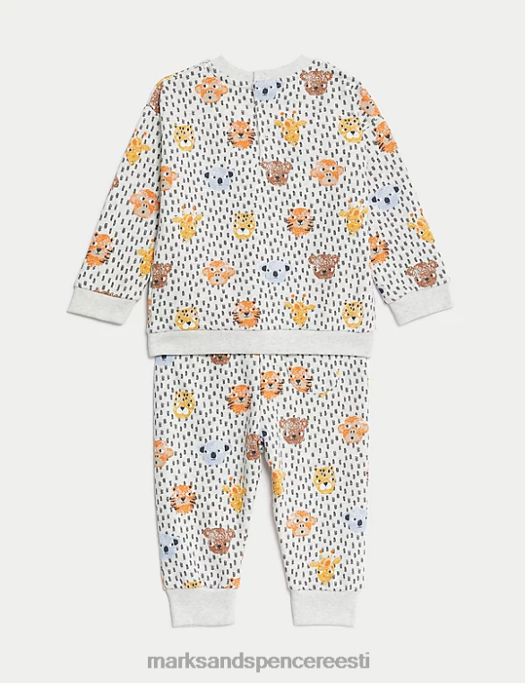 Riietus ee Marks & Spencer beebi puuvillane loomariietus hall mergel NZTRN7600