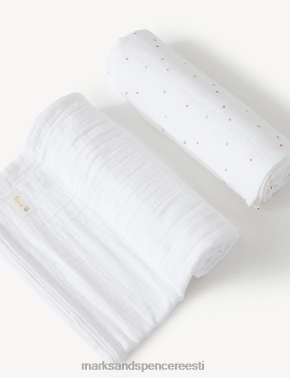Riietus ee Marks & Spencer beebi 2tk puhtast puuvillast suured musliinid mitu NZTRN7384