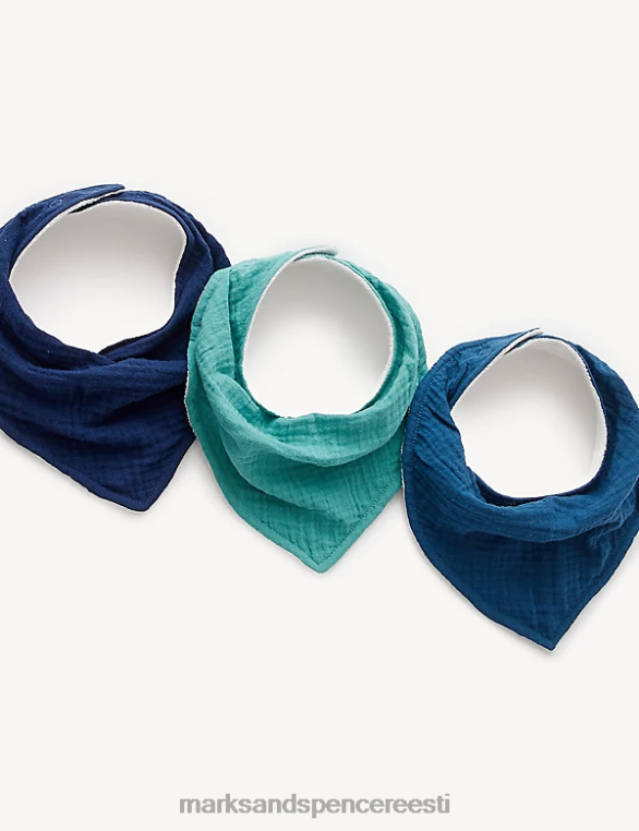 Riietus ee Marks & Spencer beebi 3 tk puuvillased pudipõlled indigo NZTRN7399