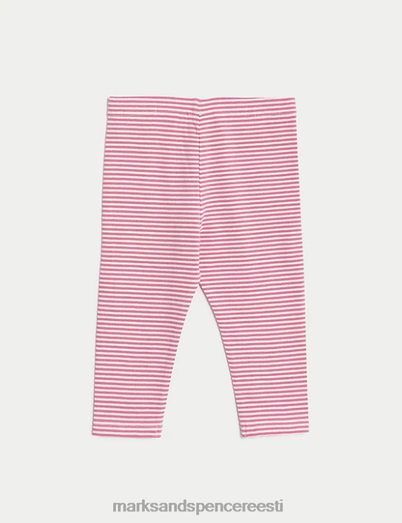 Riietus ee Marks & Spencer beebi 3pk puuvillased rikkalikud triibulised retuusid mitu NZTRN7669