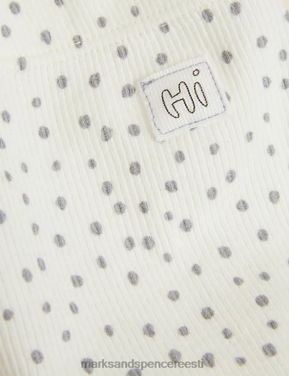Riietus ee Marks & Spencer beebi puuvillased laigulised retuusid elevandiluu segu NZTRN7792
