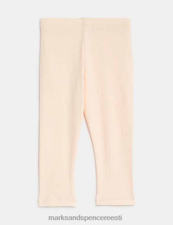 Riietus ee Marks & Spencer beebi puuvillased soonikkoes retuusid hele virsik NZTRN7911