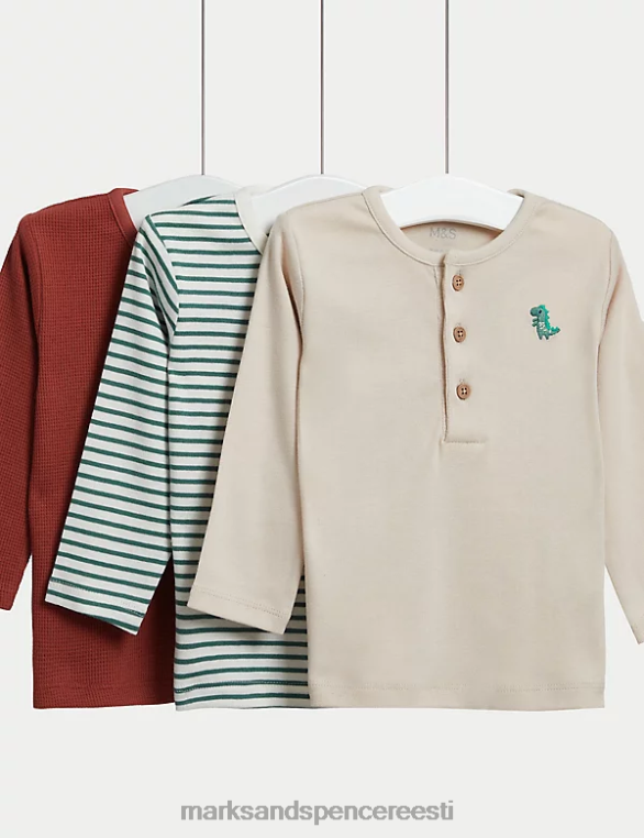 Riietus ee Marks & Spencer beebi 3pk puhtast puuvillast topid mitu NZTRN7242