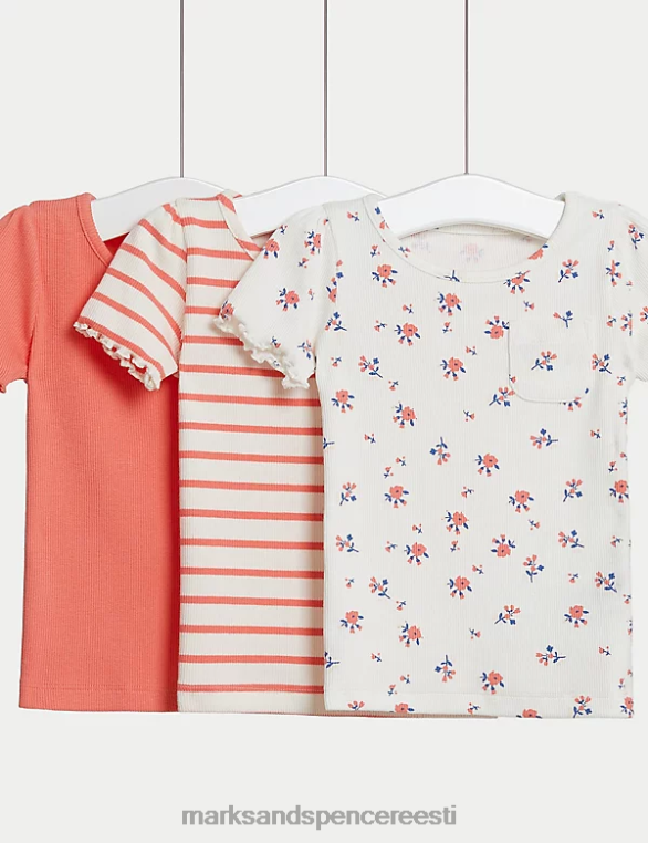 Riietus ee Marks & Spencer beebi 3pk puuvillased rikkalikud T-särgid mitu NZTRN7661