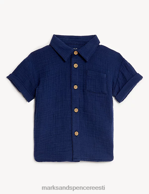 Riietus ee Marks & Spencer beebi puhtast puuvillast särk indigo NZTRN7746