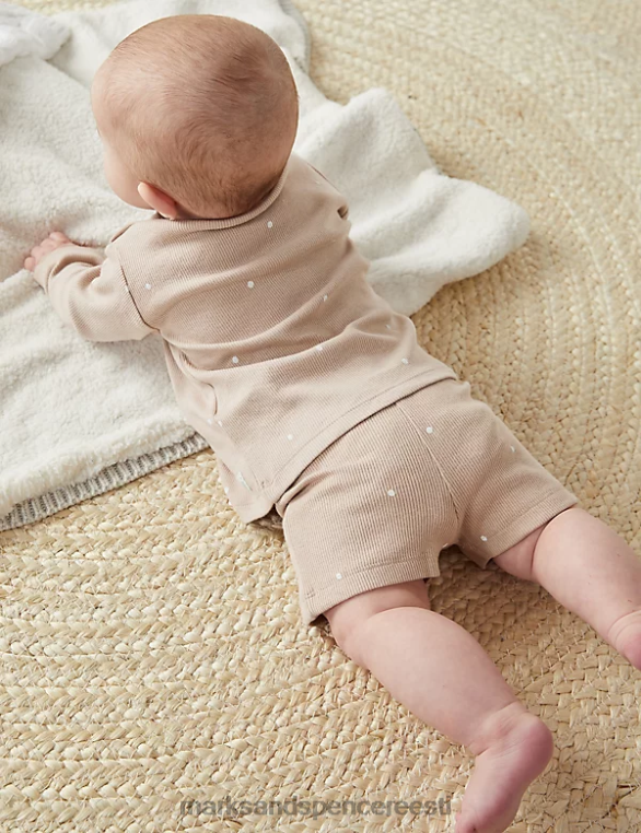 Riietus ee Marks & Spencer beebi puuvillane täpptop biskviit NZTRN7489