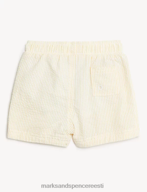 Riietus ee Marks & Spencer beebi puuvillasegu seersucker ujumispüksid kollane segu NZTRN7414