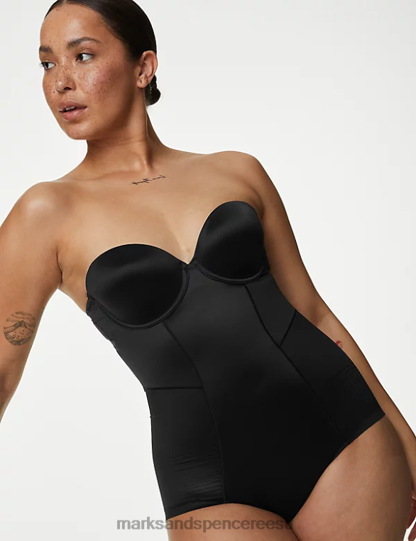 pesu ee Marks & Spencer unisex keha määratleda kindel kontroll bodysuit a-e must NZTRN3980
