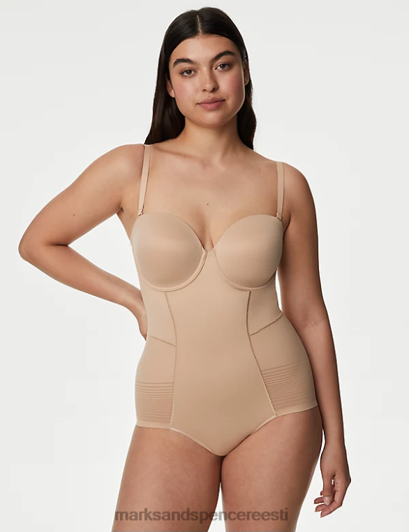 pesu ee Marks & Spencer unisex keha määratleda kindel kontroll bodysuit a-e roosa kvarts NZTRN4418