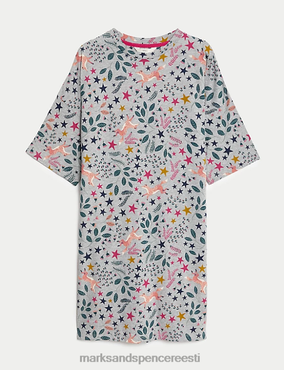 pesu ee Marks & Spencer unisex trükitud öösärk hall segu NZTRN3362