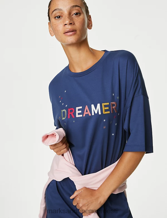 pesu ee Marks & Spencer unisex unistaja loosungi öösärk indigo segu NZTRN3458