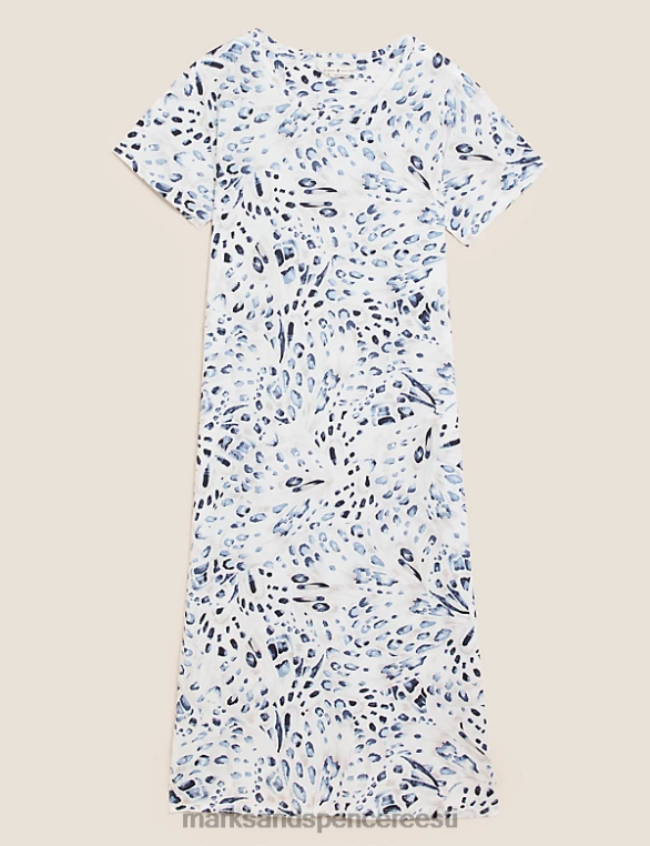 pesu ee Marks & Spencer unisex puuvillane modaalne pikk öösärk sinine segu NZTRN3495