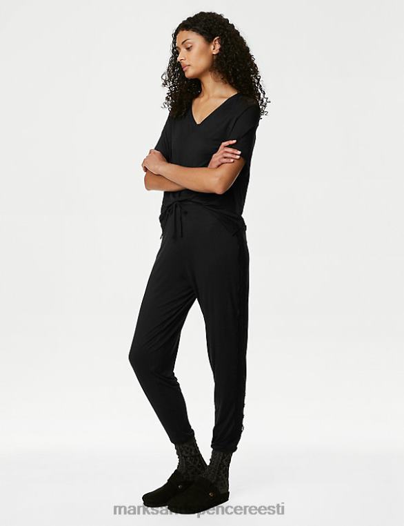 pesu ee Marks & Spencer unisex keha pehme pitsist detail lounge joggers must NZTRN3703