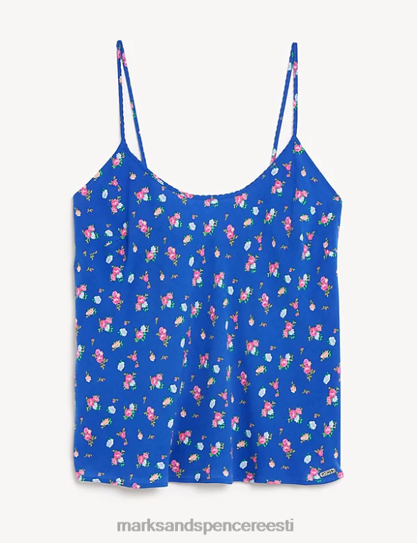 pesu ee Marks & Spencer unisex lillemustriga cami top sinine segu NZTRN3528