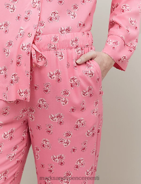 pesu ee Marks & Spencer unisex lillemustriga pidžaamapüksid roosa segu NZTRN3516