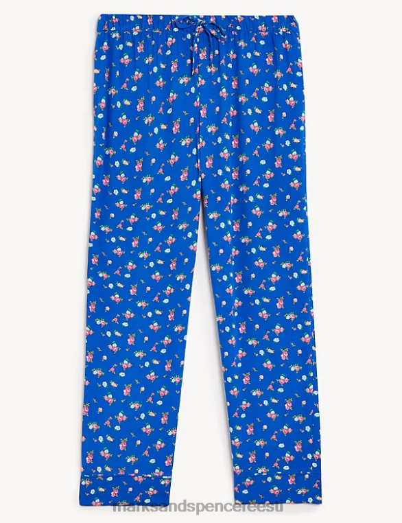 pesu ee Marks & Spencer unisex lillemustriga pidžaamapüksid sinine segu NZTRN3555