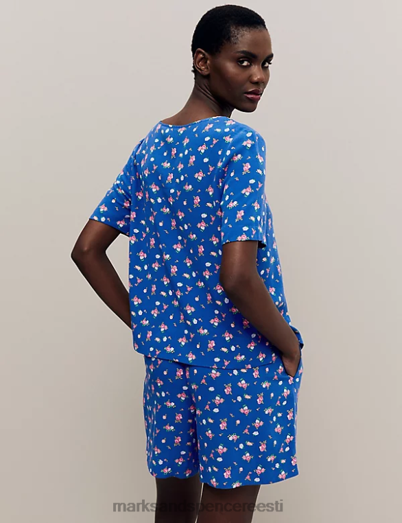 pesu ee Marks & Spencer unisex lillemustriga pidžaamatop sinine segu NZTRN3563