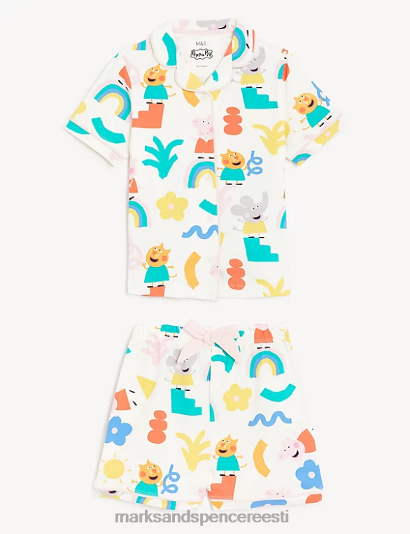 pesu ee Marks & Spencer unisex peppa pig lühike pidžaama komplekt elevandiluust NZTRN9264