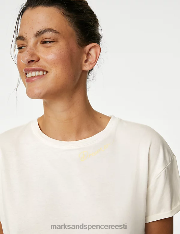 pesu ee Marks & Spencer unisex puhtast puuvillast peopesamustriga shortside komplekt banaan NZTRN3493