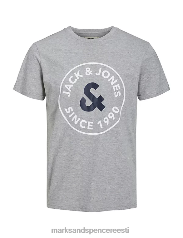 pesu ee Marks & Spencer unisex puuvillase logotrükiga pidžaamakomplekt hall NZTRN7212