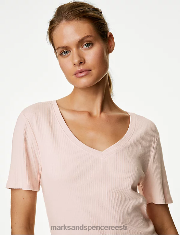 pesu ee Marks & Spencer unisex soonik pidžaama topp pehme roosa NZTRN3501