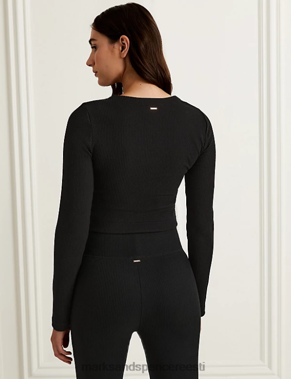 pesu ee Marks & Spencer unisex soonikkoes lounge kärbitud kardigan must NZTRN3540