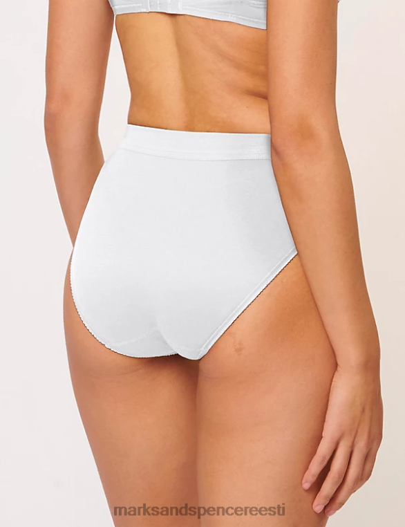 pesu ee Marks & Spencer unisex 2pk topeltmugavusega puuvillased rikkalikud püksikud valge NZTRN4475