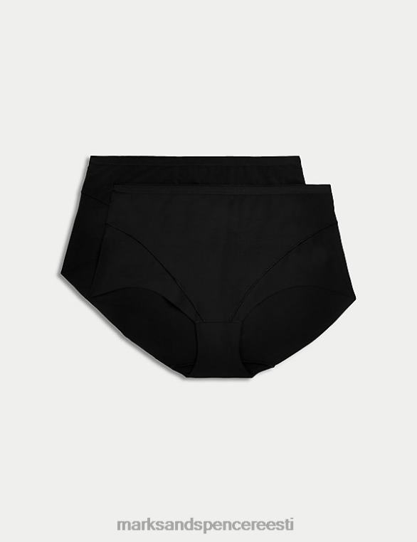 pesu ee Marks & Spencer unisex 2pk valguse juhtimine ilma vpl täispüksteta must NZTRN4376