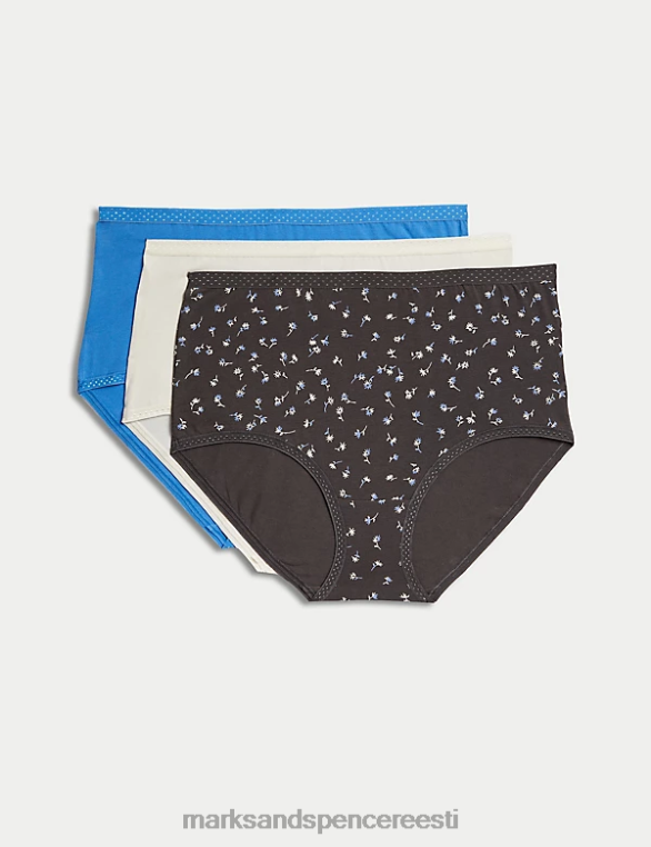 pesu ee Marks & Spencer unisex 3pk puuvillased täispüksid tumehall NZTRN4771