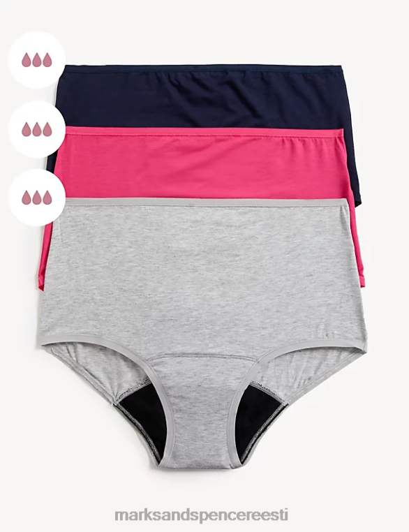pesu ee Marks & Spencer unisex 3pk suure imavusega täispüksid roosa segu NZTRN3888