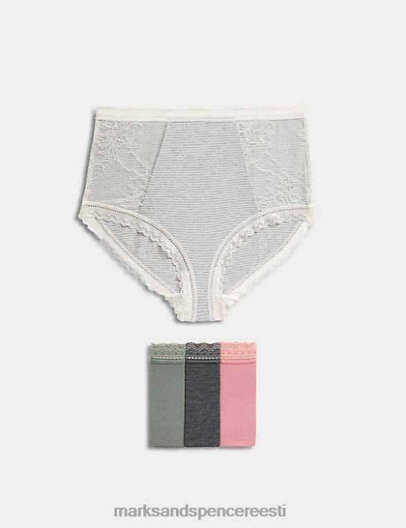 pesu ee Marks & Spencer unisex 4pk modaal- ja pitspüksid antiikne roos NZTRN4203