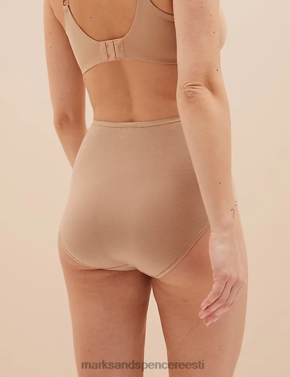 pesu ee Marks & Spencer unisex 5pk puuvillased modaalrikkad no vpl täispüksid roosa kvarts NZTRN4287
