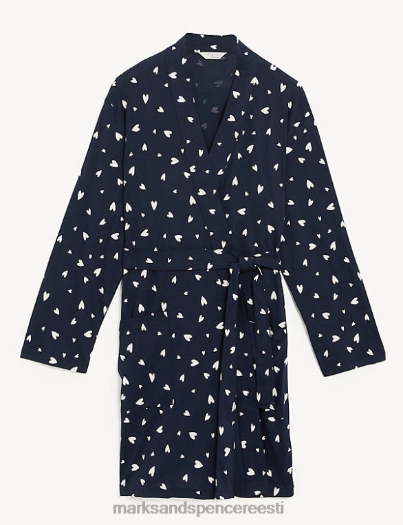 pesu ee Marks & Spencer unisex puuvillane modaalne hommikumantel mereväe segu NZTRN3592