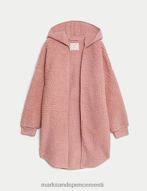pesu ee Marks & Spencer unisex teddy borg kapuutsiga kardigan antiikne roos NZTRN3863