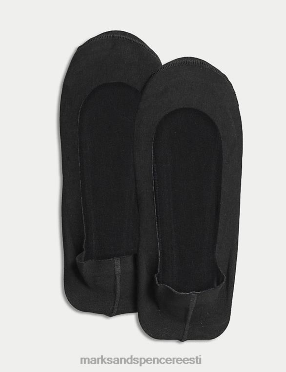 pesu ee Marks & Spencer unisex 2pk ülimadala lõikega jalad must NZTRN4288