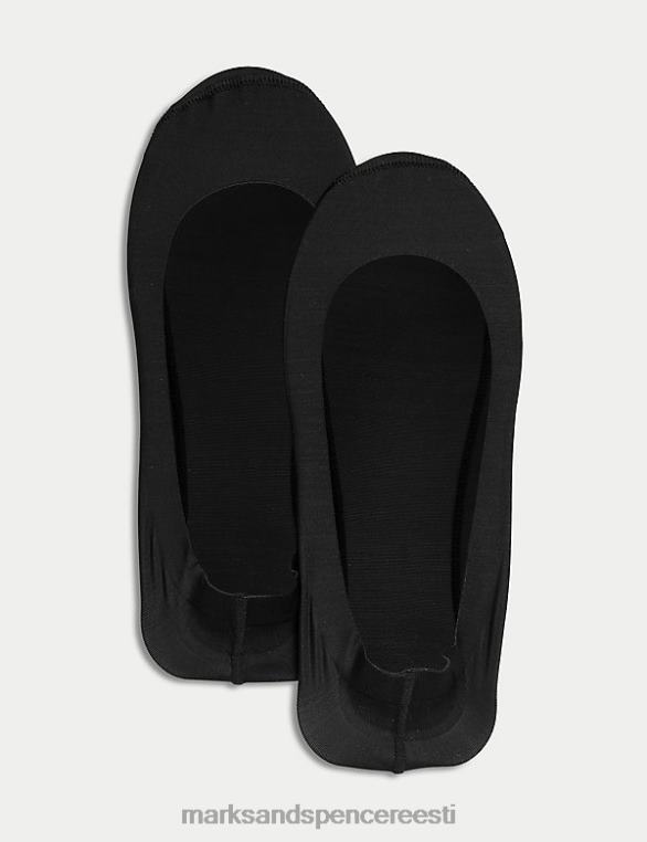 pesu ee Marks & Spencer unisex 2pk ülimadala lõikega jalad must NZTRN4707