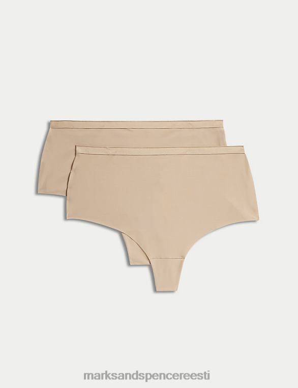pesu ee Marks & Spencer unisex 2pk valgusjuhtimisega no-vpl stringid roosa kvarts NZTRN4738
