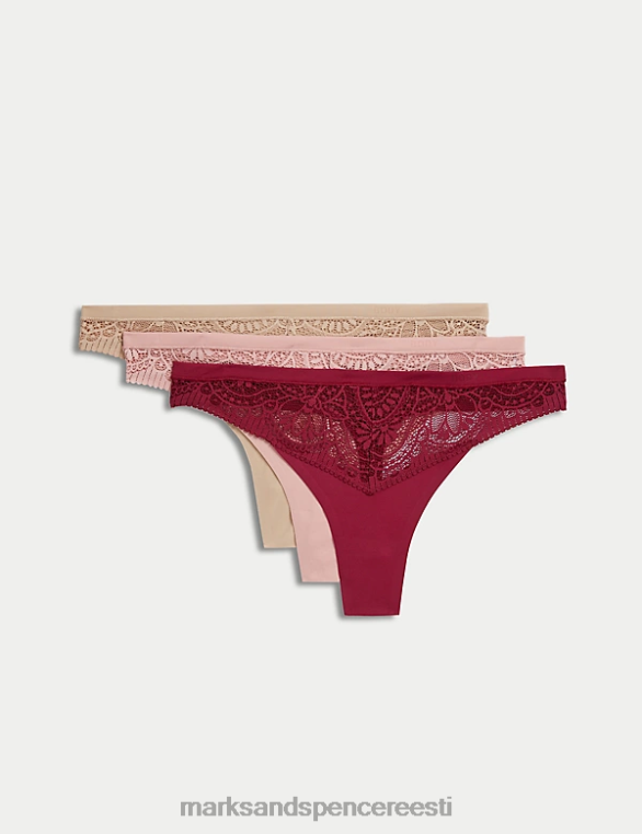 pesu ee Marks & Spencer unisex 3pk body pehmed pitsist stringid tume vaarikas NZTRN4255