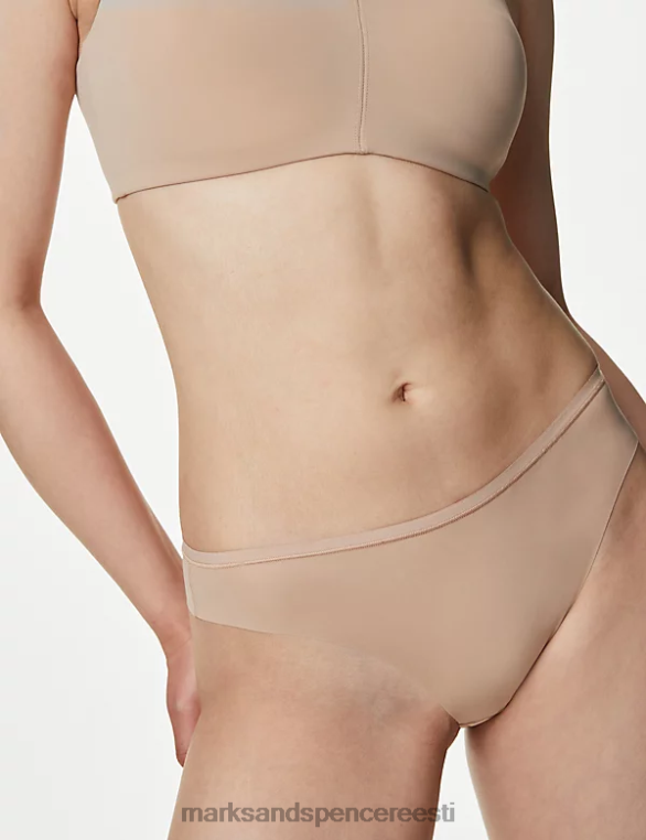 pesu ee Marks & Spencer unisex 3pk flexifit ilma vpl stringideta roosa kvarts NZTRN4171