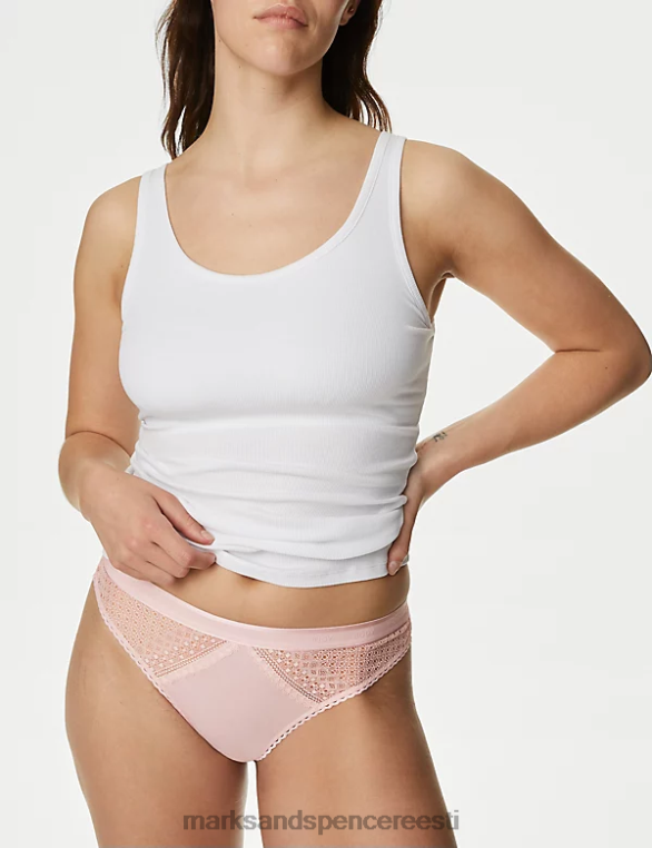 pesu ee Marks & Spencer unisex 3pk puuvillane lahedate mugavate stringidega pehme roosa NZTRN4382
