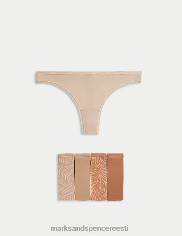 pesu ee Marks & Spencer unisex 5pk no vpl mikrokiust stringid roosa kvarts NZTRN4658