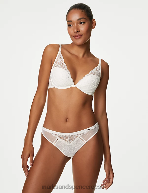 pesu ee Marks & Spencer unisex aster sädelevad pitsist stringid elevandiluust NZTRN3780